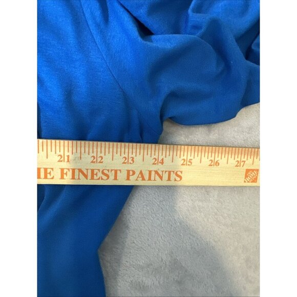 Soft Surroundings 3X Blue Pima Cotton Surplice V-Neck Top - Picture 6 of 10